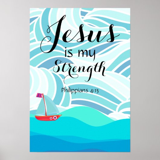 Poster Jésus est ma force (Devant)