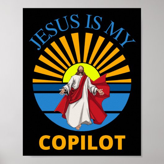 POSTER JÉSUS EST MON COPILOTE (Devant)