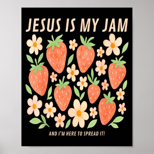 Poster Jésus Est Mon Jam Tee Drôle Foi Chrétienne (Devant)