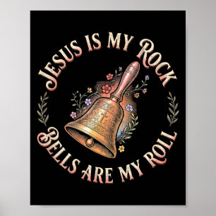 Poster Jésus est mon rocher Belles sont mon roulement drô