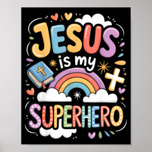 Poster Jésus est mon super-héros