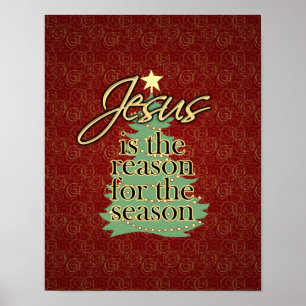 Poster Jésus est Noël de chrétien de raison