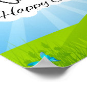 Poster Jésus est ressuscité, Pâques chrétiennes (Coin)