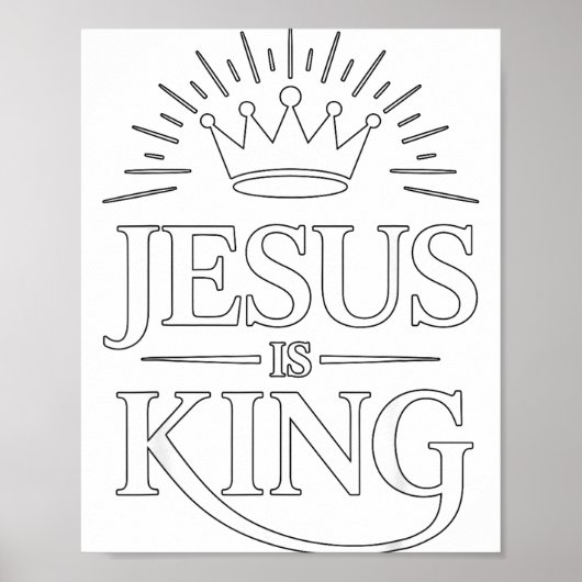 Poster Jésus Est Roi Chrétien  (Devant)