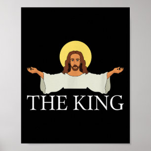 Poster Jésus est roi Foi religieuse chrétienne 