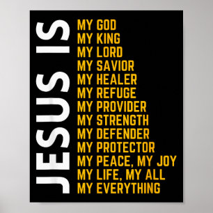 Poster Jésus est tout pour moi Dieu chrétien Jésus Religi