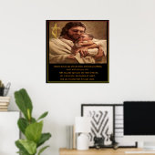 Poster Jésus et enfant (Bureau à domicile)