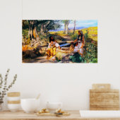 Poster Jésus et la femme samaritaine au puits de Jacob (Cuisine)