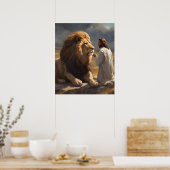 Poster Jésus et le Lion (Cuisine)