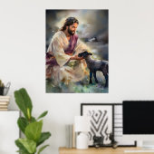 Poster Jésus et le mouton perdu (Bureau à domicile)