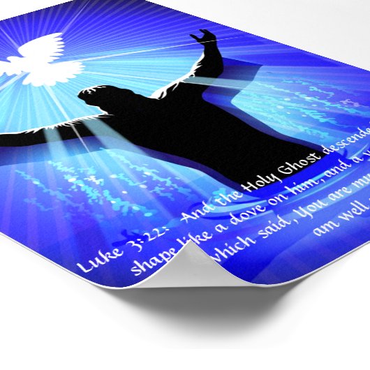 Poster - Jésus et Saint-Esprit comme une colombe (Coin)