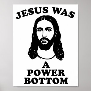 Poster Jésus était un fond puissant humour fierté Noël