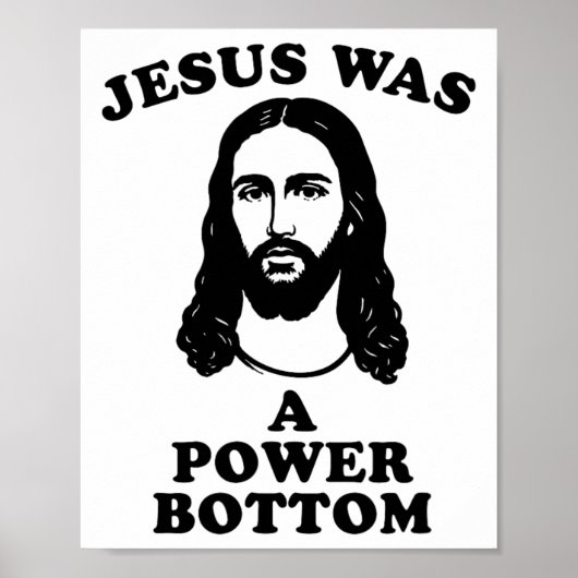 Poster Jésus était un fond puissant humour fierté Noël (Devant)