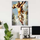 Poster Jésus étendit ses bras (Bureau à domicile)