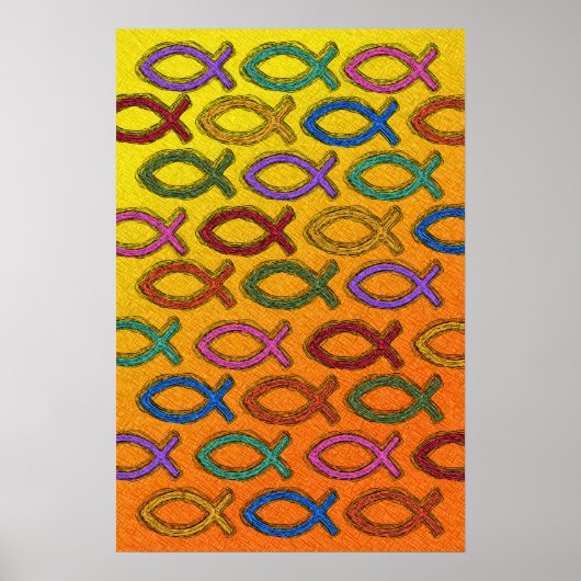 POSTER JÉSUS FISH DESIGN (Devant)