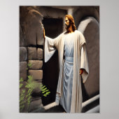 Poster Jésus frappe sur la porte antique (Devant)