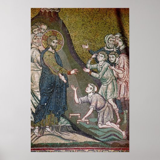 Poster Jésus guérit les handicapés et les aveugles (Devant)