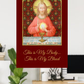 Poster Jésus Instituant la Sainte Communion (SAU 045) (Bureau à domicile)