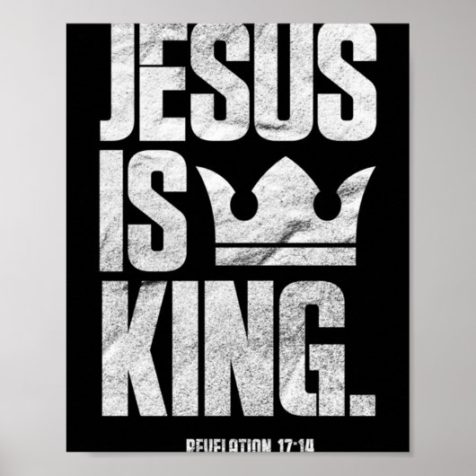 Poster Jesus Is King Christian Bible Scripture Quote Pull (Devant)