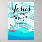 Poster Jesus is my Strength (Devant)