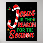 Poster Jesus Is Reason For Season Christian Christmas Pjs (Devant)