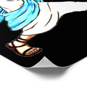 Poster Jésus Jouer Basket Fun Noël (Coin)