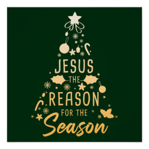 Poster Jésus La Raison De La Saison - Foi De Noël