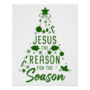 Poster Jésus La Raison De La Saison - Foi De Noël