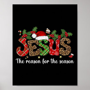 Poster Jésus La Raison De La Saison Joyeux Noël Ou