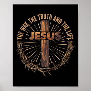 Poster Jésus La Vérité La Vie Jésus chrétien M