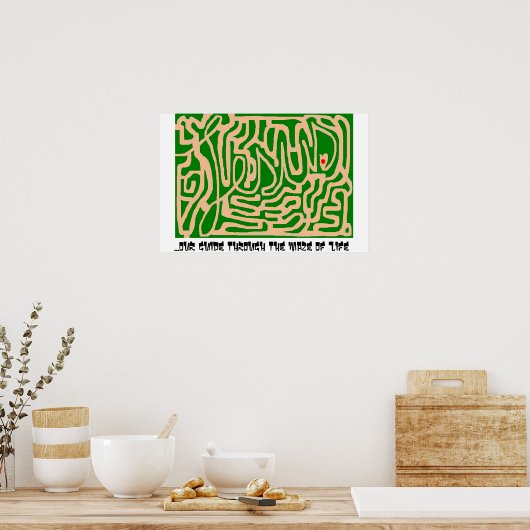 Poster Jésus labyrinthe (Cuisine)