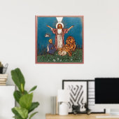 Poster Jésus le Lion et l'Agneau (Bureau à domicile)