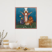 Poster Jésus le Lion et l'Agneau (Cuisine)