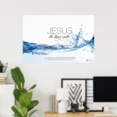 Poster Jésus, l'eau vivante (Bureau à domicile)