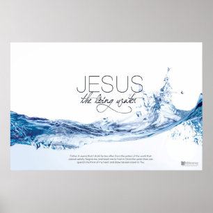 Poster Jésus, l'eau vivante