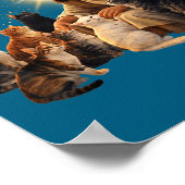 Poster Jesus Loves Cats Christian Cat Lover Jesus Hugs Ca (Coin)