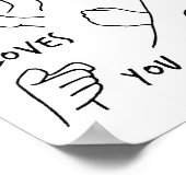 Poster Jesus Loves You Asl Sign Language Christian (Coin)