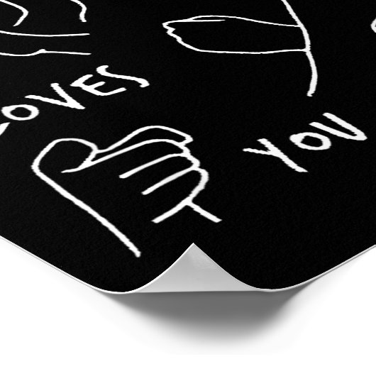 Poster Jesus Loves You Asl Sign Language Christian (Coin)