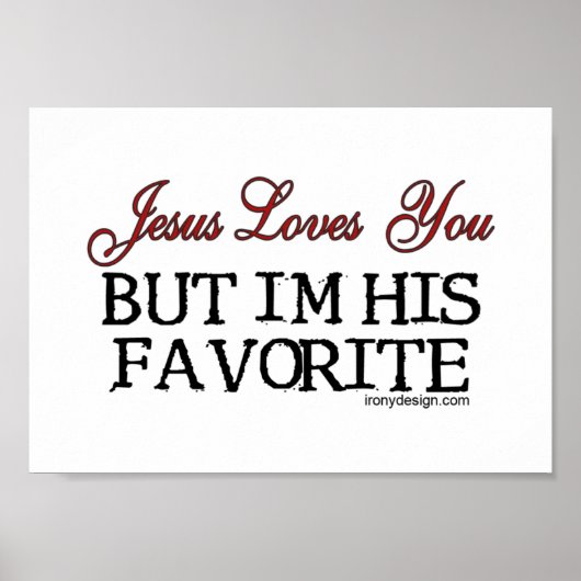 Poster Jesus Loves You Favorite (Devant)