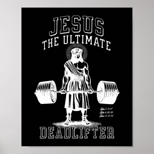 Poster Jésus L'Ultime Deadlifter - Jésus Deadlifter (Devant)