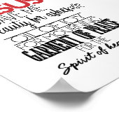 Poster Jésus M'A Donné De La Beauté Pour Ashes Wall Art (Coin)