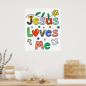 Poster Jésus m'aime (Cuisine)
