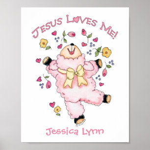 Poster Jésus M'Aime Agneau Dansant