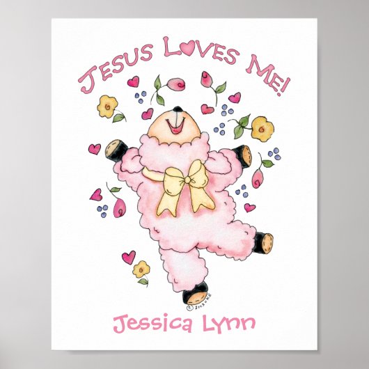 Poster Jésus M'Aime Agneau Dansant (Devant)