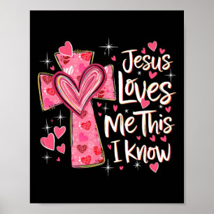 Poster Jésus m'aime, je le sais Dieu religieux chrétien