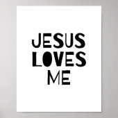 Poster Jésus M'Aime, Verse De La Bible, Écriture (Devant)