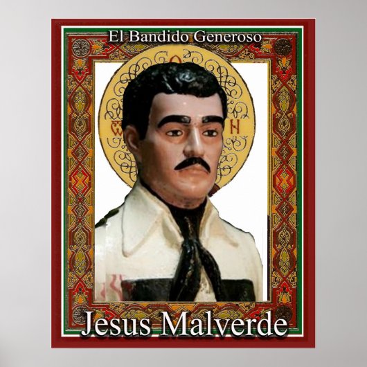 Poster Jésus Malverde Le Bandit Généreux (Devant)