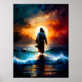 Poster Jésus Marchant Sur L'Eau (Devant)
