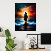 Poster Jésus Marchant Sur L'Eau (Bureau à domicile)