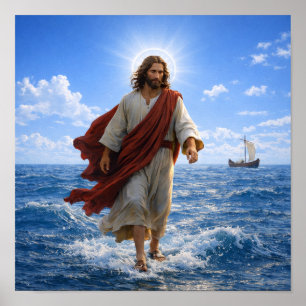 Poster Jésus marchant sur l'eau